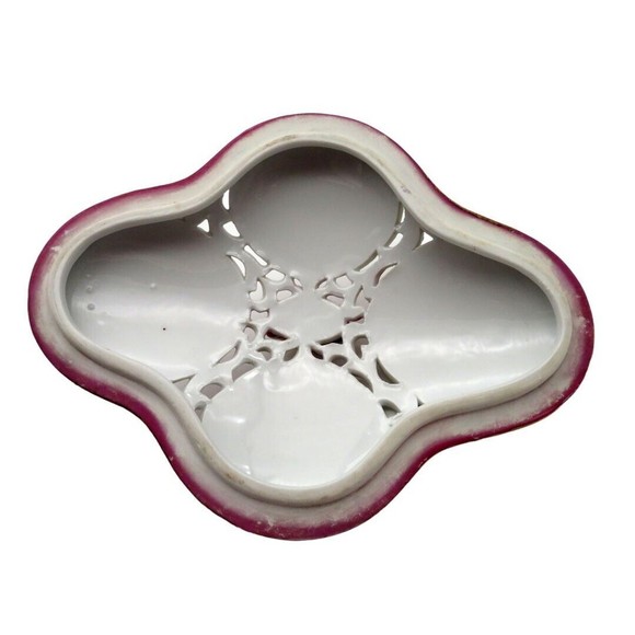 Vintage Ucagco Lidded Dish Ceramic Porcelain Jewelry Trinket Hand Painted Japan - Picture 6 of 9